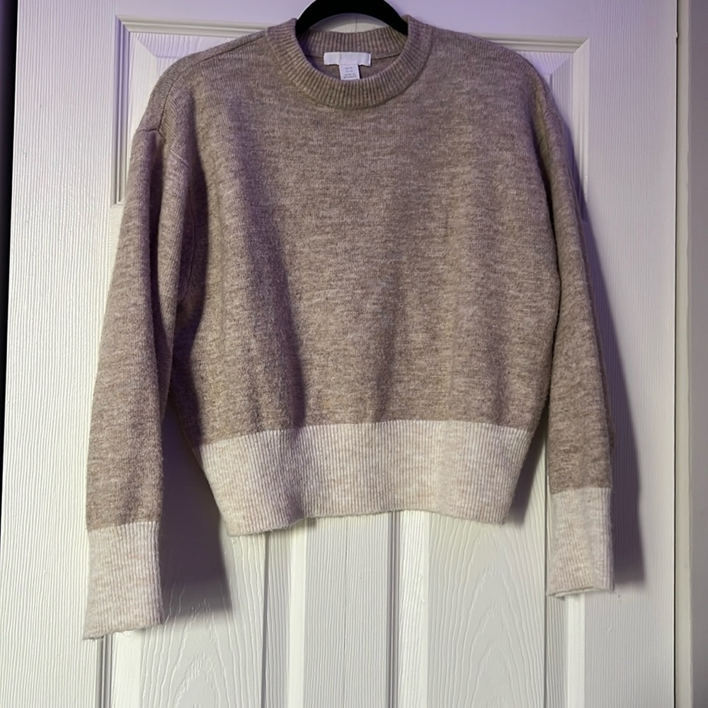 Cream and Brown Sweater